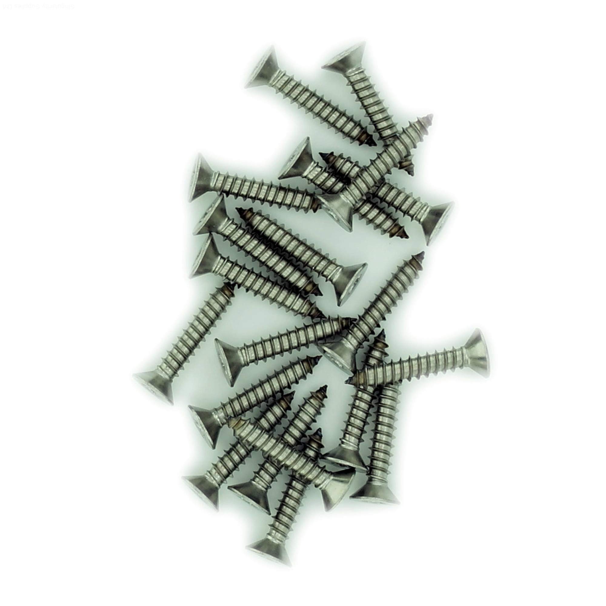 No.2 x 0.75 (2.2mm x 19mm) TX Countersunk Self-Tapping Screw - Stainless Steel (A2) (Pack of 20)