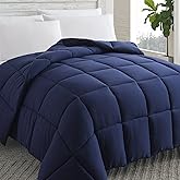 Cosybay Down Alternative Comforter (Navy Blue, Twin) - All Season Soft Quilted Twin Size Bed Comforter - Duvet Insert with Corner Tabs - Winter Summer Warm Fluffy, 64x88 inches