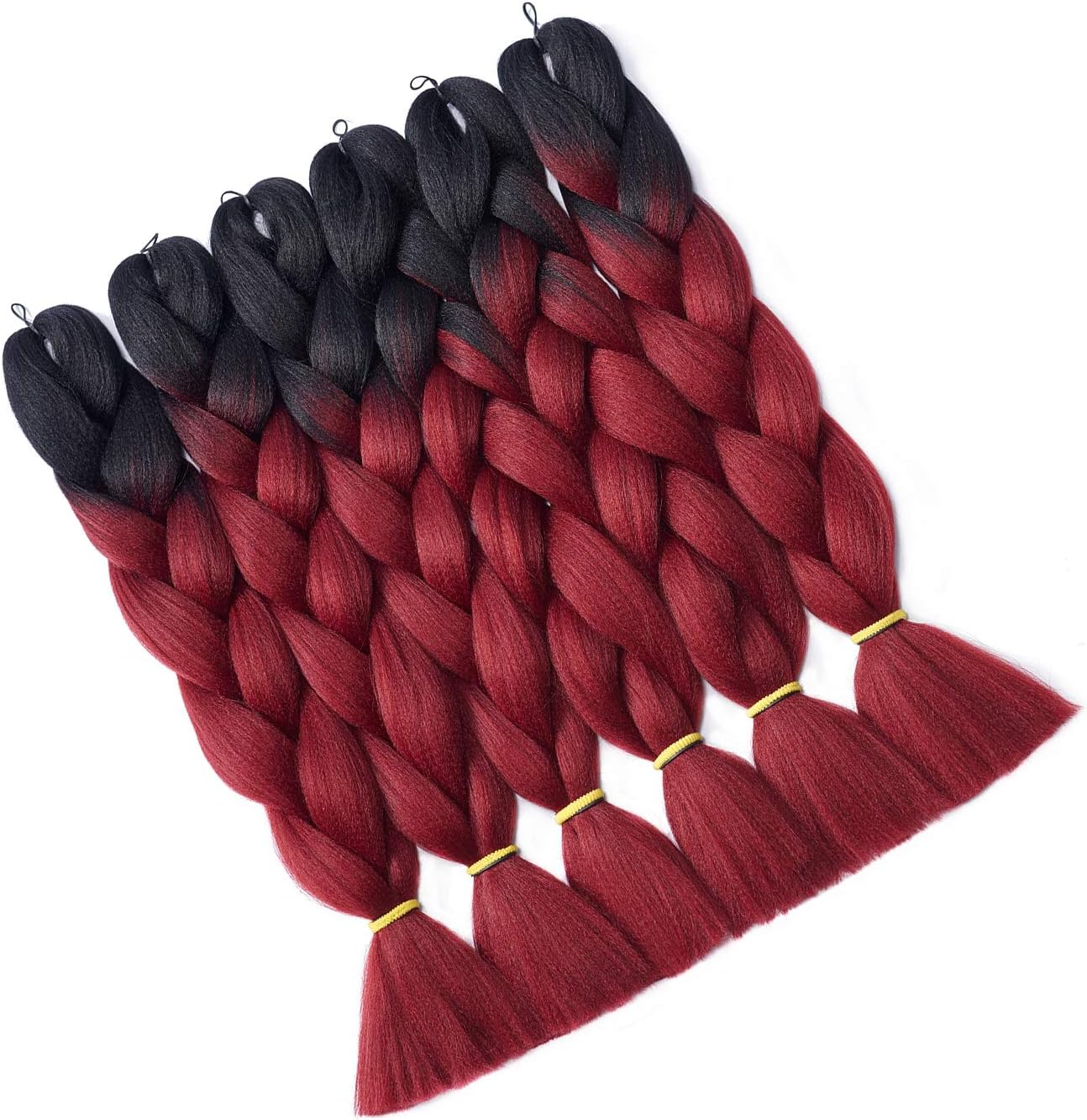 Hairingrid Jumbo Braid Hair Ombre Extension 24inch 6pcs/Lot 100g/pc Synthetic Hair Twist Braiding Hair Crochet Hair for African American Women (R76XM5)