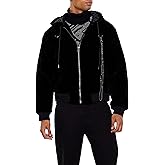 Forever 21 mens Hooded Velvet Wallet Chain Jacket