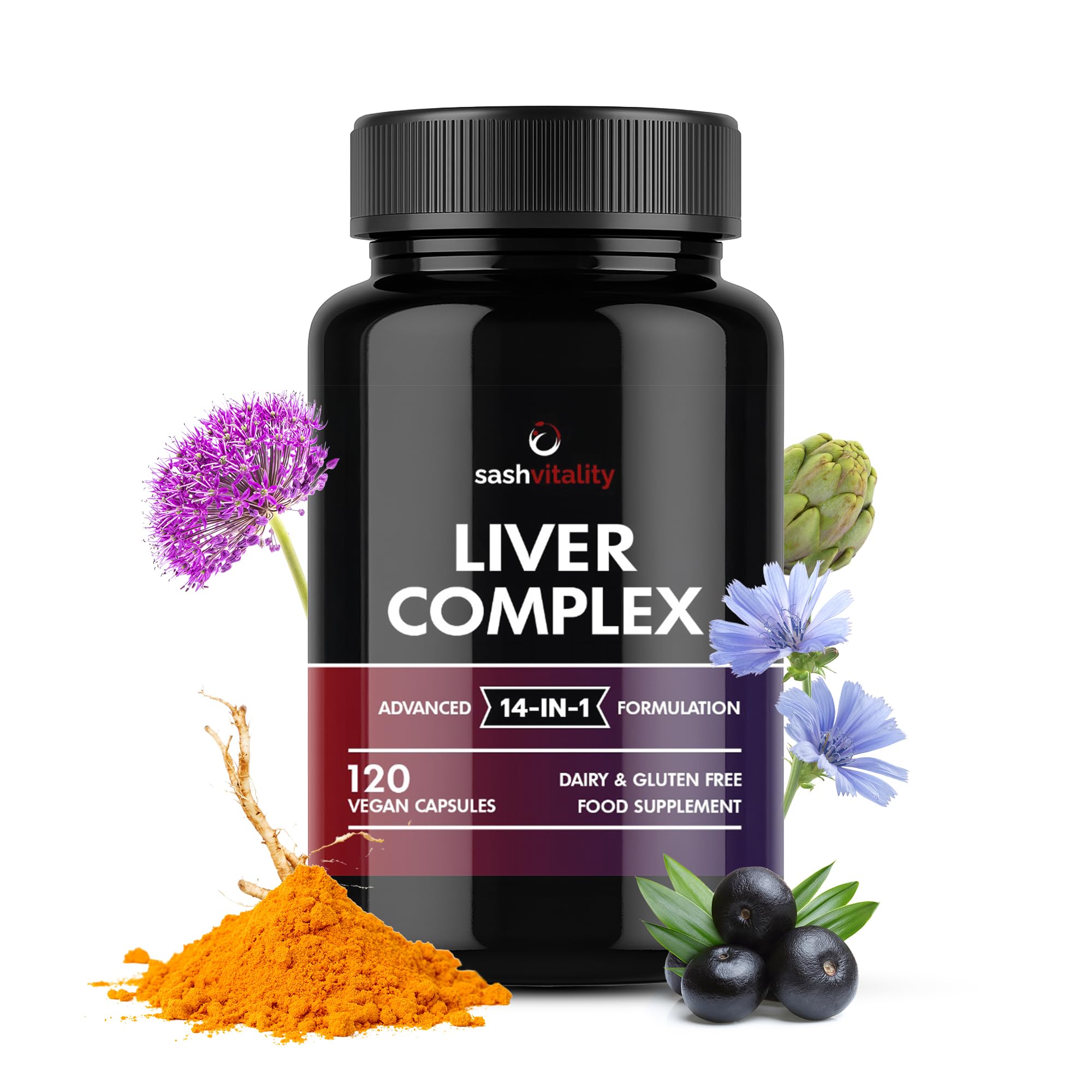 Liver Care & Detox Capsules High Strength | Milk Thistle, Artichoke, Dandelion & Choline | Essential Natural Ingredients for Healthy Liver Function | 120 Vegan Capsules