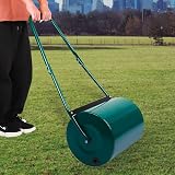 Crystals 30L Garden Lawn Roller - Heavy Duty Steel, Scraper Bar, Green view 4