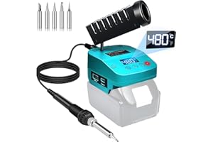 Soldering Iron Station kit Digital LCD Display for Makita 18V Battery, Cordless Soldering Iron kit with Low Voltage Protectio