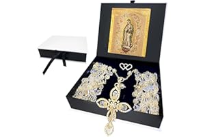 ESNOY Lazo Para Boda,Wedding Lasso for Ceremony Gift,Rosario Lazos Para Boda Catolica,Lazos Para Bodas De Iglesia Para Novios,Lasso for Wedding Ceremony,Wedding Crystal Rosary,Lazo De Bodas Para Los Novios