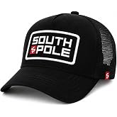 Southpole Mens Trucker Hat, Mesh Back, Curved Brim, Snapback | Structured Front Panel with Airy Back Boosts Airflow, Secure Adjustable Closure Fits Most Heads, Classic Everyday Style