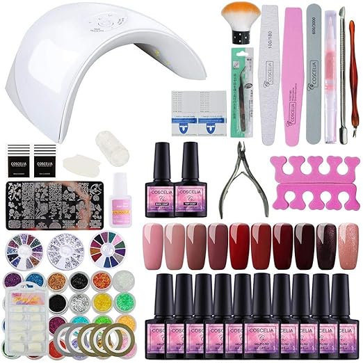 Saint-Acior UV Gel Nagellack Gelnägel Set Starterset maniküre Led Lack Gel-Lack uv Farben Set UV LED Lampe gellack Set uv Nag