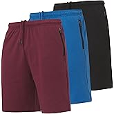 Ultra Performance 3 Pack Mens Shorts Casual Men's Athletic Short Workout Gym Shorts for Men with Zipper Pockets, Small - 5X