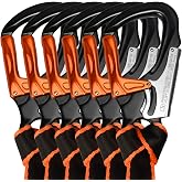TFTICFH Arborist Speedline Kit 26" /48" - 29kN 1" Webbing &amp; 35kN Double-Action Snap Hook, Heavy Duty Sling for Climbing, Rigging, Professional Tree Work Gear, Orange/Blue/Green