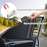 ZATOOTO Car Window Shades 2Pcs Magnetic Sunblock Privacy Black Universal view 3