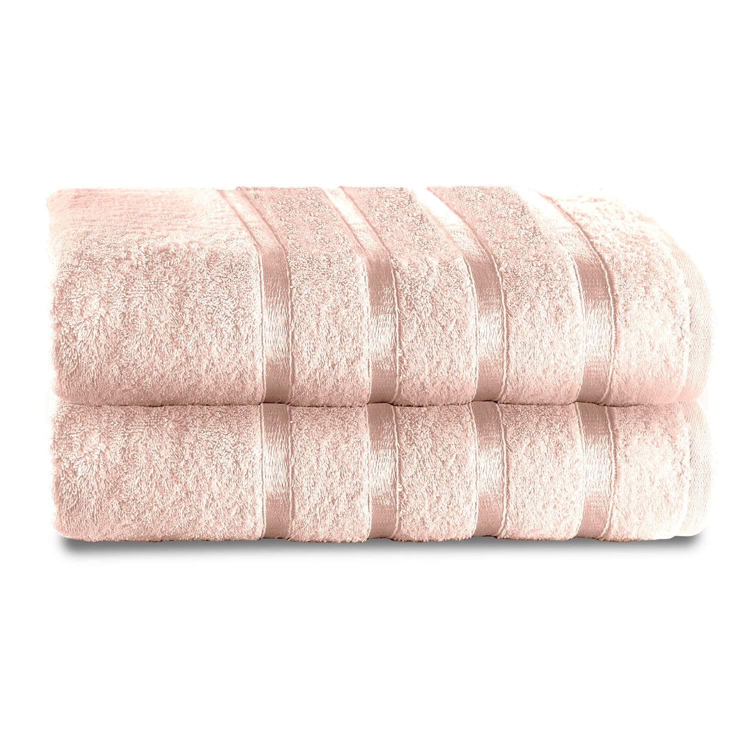 GC GAVENO CAVAILIA Fade Resistant Luxury Towels, Extra Absorbent 100% Ringspun Egyptian Cotton 500 GSM Bathroom Set, Blush Pink, 2PK