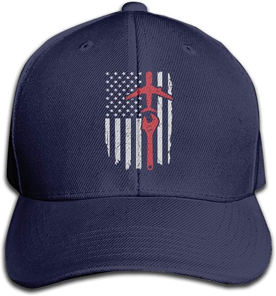 Airplane Mechanic American Flag Unisex Casquette Hat Adjustable