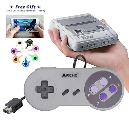 ARCHE Classic Controller 1 Packung Kompatibel mit Nintendo Super NES-Klassiker, SNES Mini, SNES Classic Mini, NES-Klassiker, 