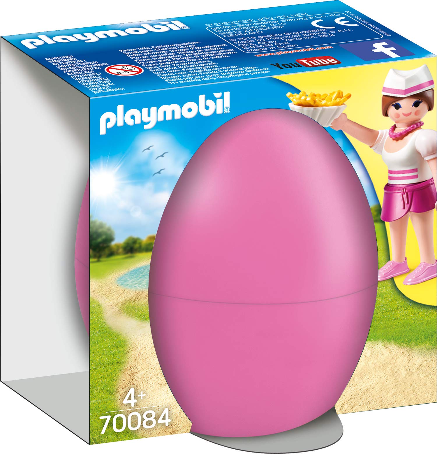 Playmobil 70084 Easter Egg Waitress with Diner Counter, Fun Imaginative Role-Play, PlaySets Suitable for Children Ages 4+