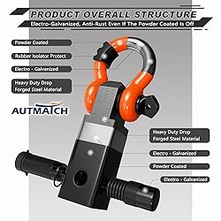 AUTMATCH Shackle Hitch Receiver 2 Inch - 3/4" D