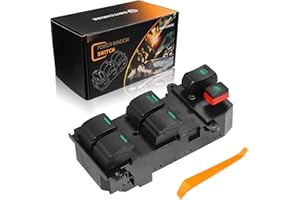 SWITCHRISE 1 AUTO Power Window Switch for Honda CR-V 2006-2011 Window Control Switch with Tool 35750SWAK01 Front Left Driver 