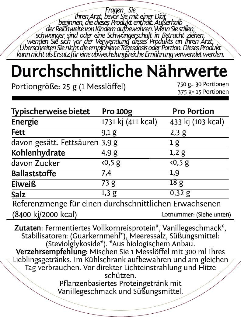 SUNWARRIOR Organic Brown Rice Protein Vanilla, 26.45 Ounce: Health & Personal Care