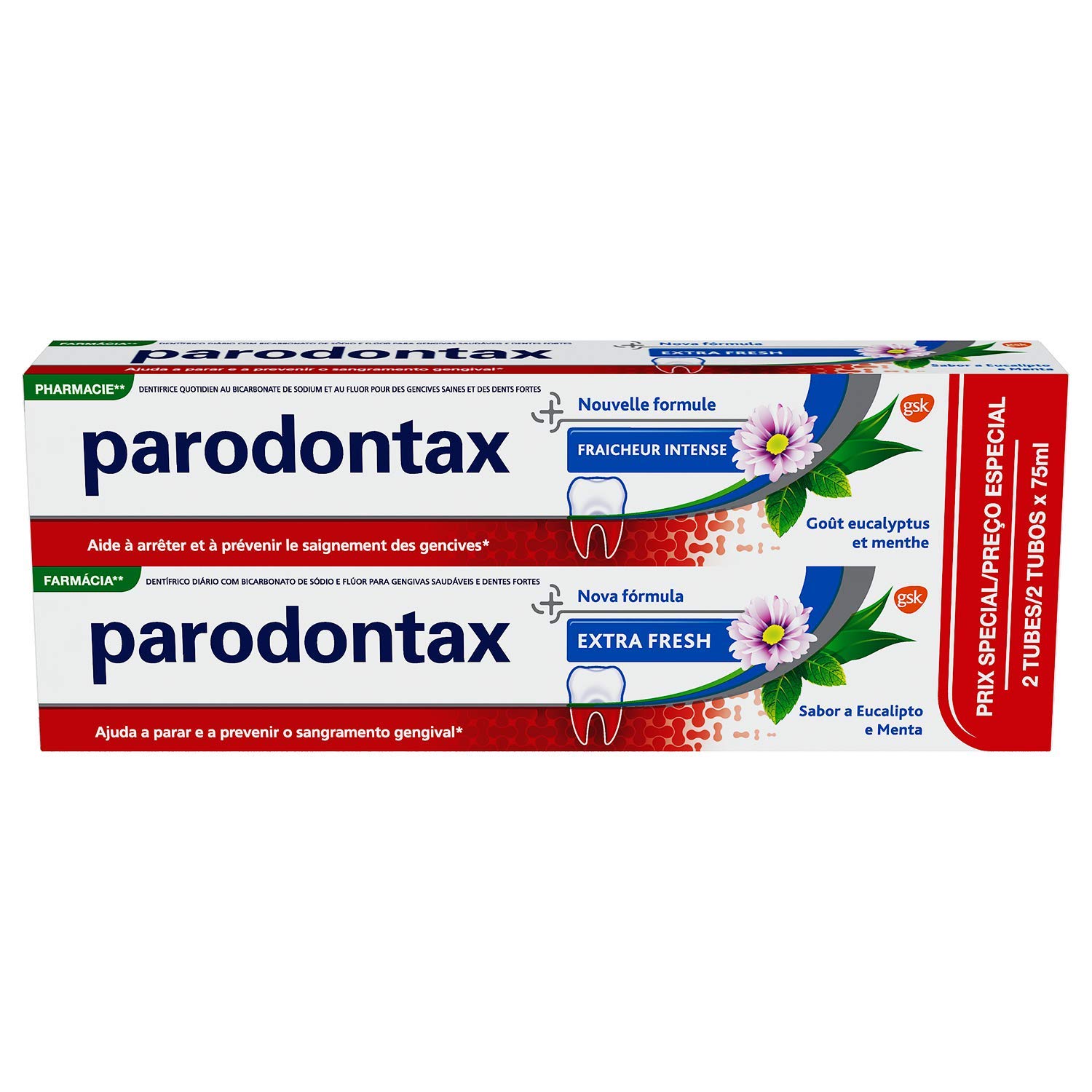 Parodontax Toothpaste Intense Freshness 2 x 75ml