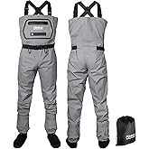 Foxelli Breathable Waders – Fly Fishing Stockingfoot Waders for Men and Women