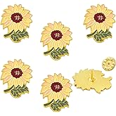 Ornaland 6 Pcs Enamel Sunflower Pin Alloy Daisy Brooch Pin Jewelry for Backpack Corsage Lapel Scarf Clothing Accessories