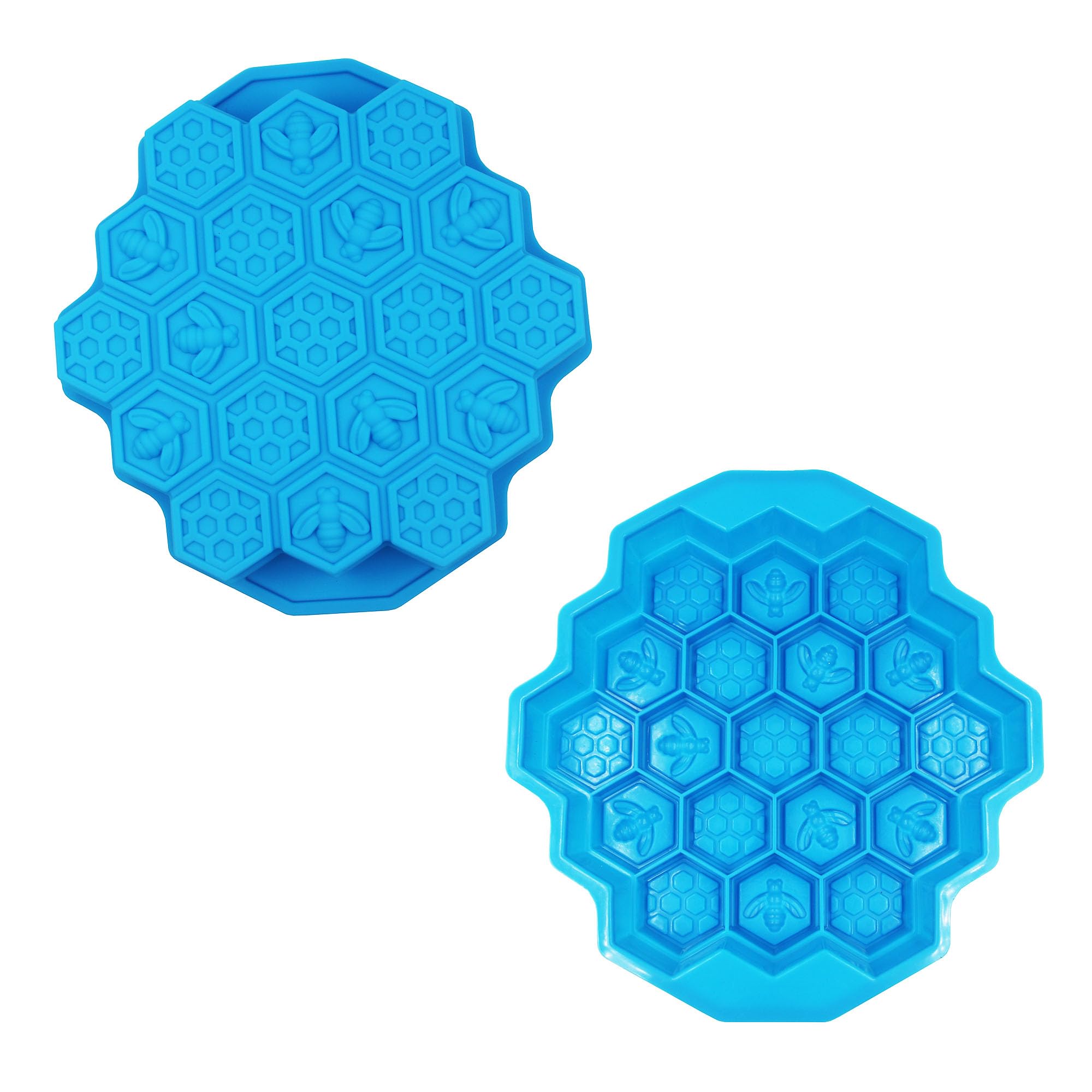 View 1 of 2 Pack Chocolate Molds,19-Cavities Silicone Honeycomb Mold for Chocolate,Candy,Cake Decoration,Jelly,Candles