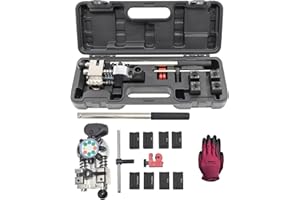 YUESSTLOO Brake Line Flaring Tool Kit, 45 Degree Single, Double and Bubble Flares, Brake Line and Tubing Flaring Tool for 3/16", 1/4", 5/16", 3/8" and 4.75mm Diameter Lines, Brake Flaring Tools
