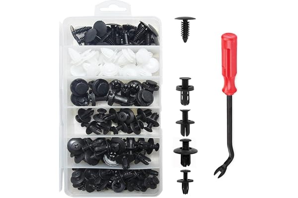 Car Retainer Clips, 100 Pcs Auto Tools Accessories Body Clip Push Kit Plastic Fasteners Rivet Kits for Ford, Toyota, Honda, B