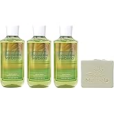 Bath & Body Works Coconut Lime Verbena 3 Pack Body Wash Bundle with a Natural Oats Bar Soap - Full Size
