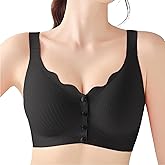 Gailife Jelly Front Closure Bras for Women Wireless No Underwire Comfort Convenient Seamless Supportive Mastectomy Bralettes