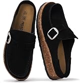 100% Genuine Leather Moccasin Style Clogs for Women - Fall Shoes for Women | Memory Foam Insole for Comfortability; Non-Slip and Durable Womens Clogs; Lightweight and Water-Resistant Mules for Women