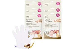 Epielle Hydrating Hand Mask 6 Pairs, Relieve and Soften with Shea Butter & Jojoba Oil, Deep Moisturizing Gloves for Dry, Cracked Hands, Self Care Gifts for Women, Spa Kit, Stocking Stuffers