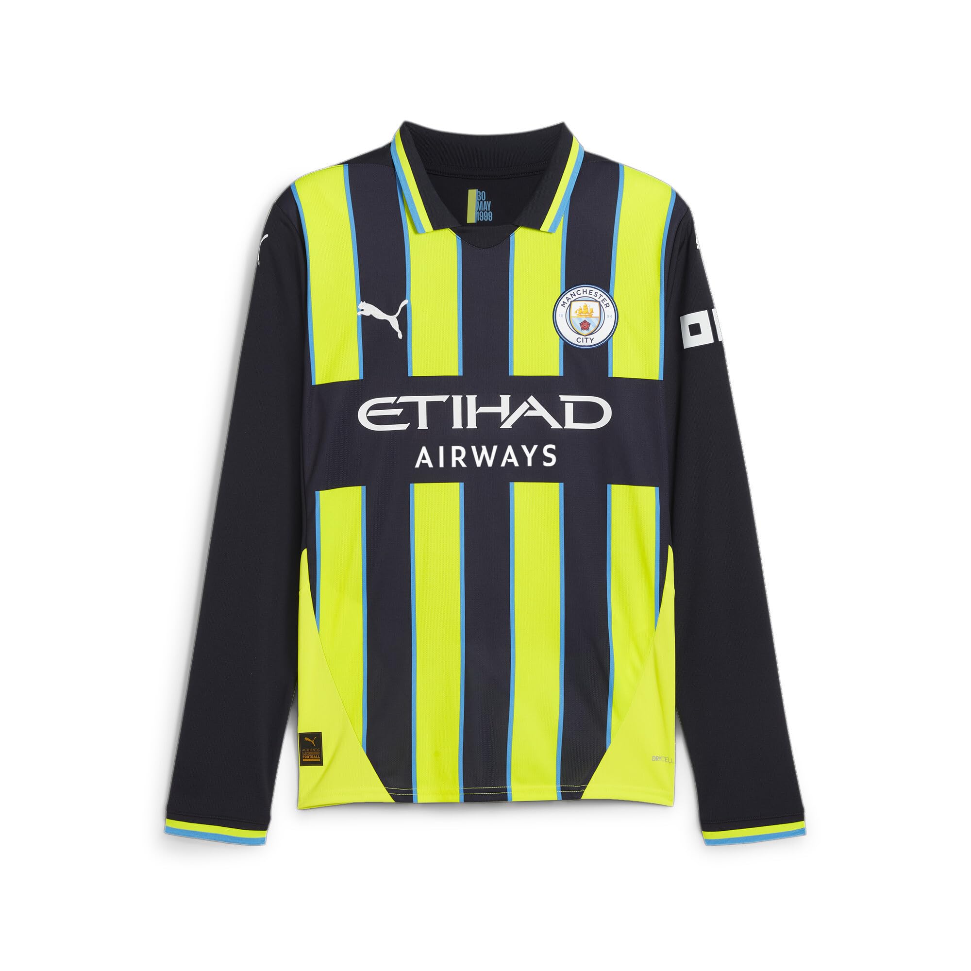 PUMA Manchester City Away Shirt Long Sleeve 2024/25 Season - Replica - Men - New Navy - Size: M