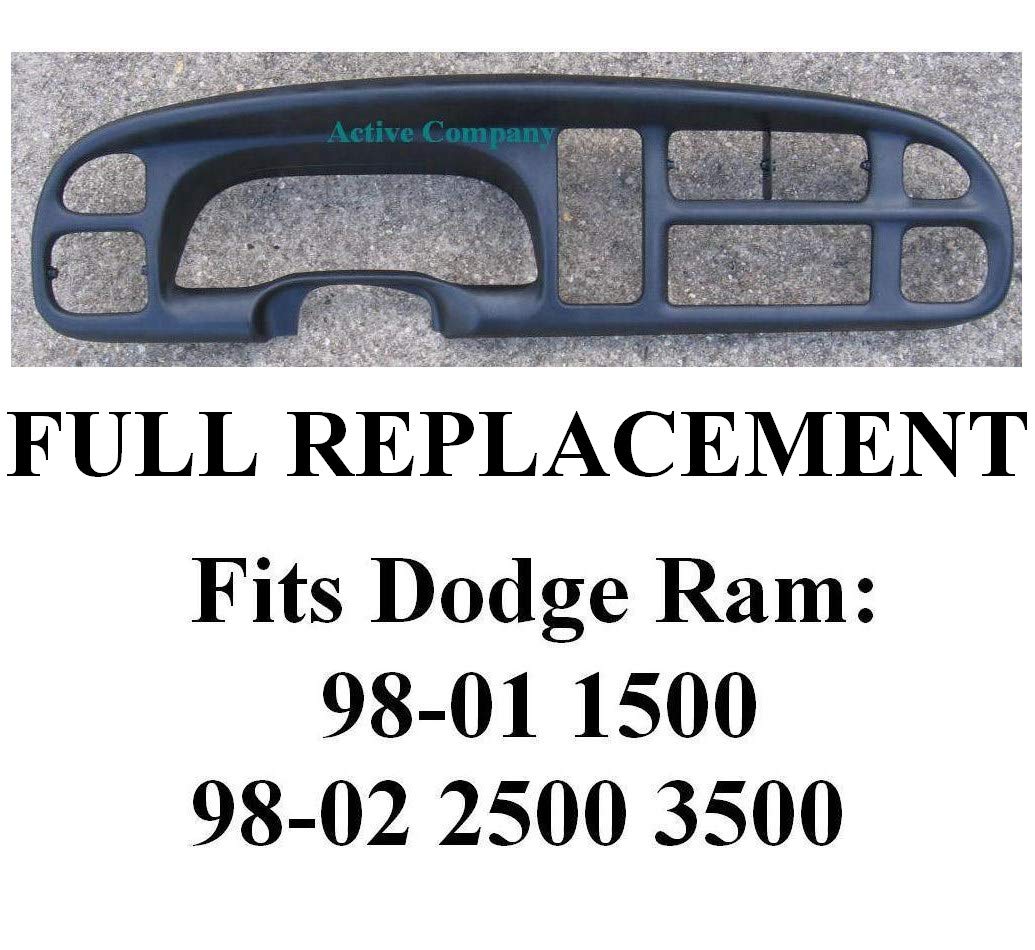 1998-2001 1999 2000 Dodge Ram 1500 Dash Bezel dashboard radio instrument cluster gauge trim dash board And Clips Replacement of mp-5EU11DX9AB - 1998-2002 Dodge Ram 2500 3500 pickup truck -by Active Co