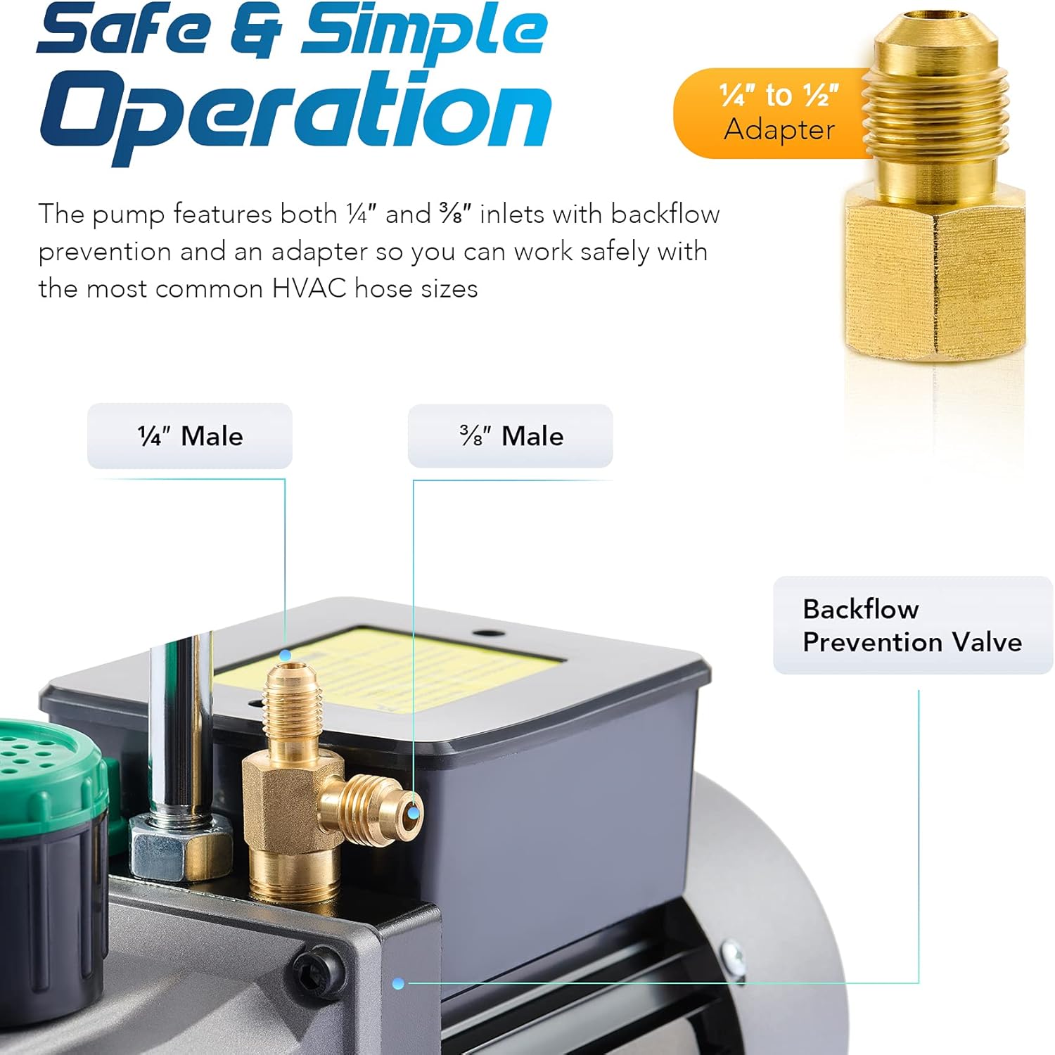 Air Conditioning Tools & Equipment Oil Included Small 1/3hp 38 Micron
