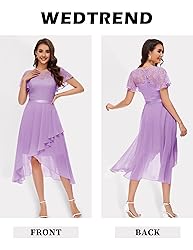 Wedtrend Women's Formal Dress Ruffle Cocktail Party
