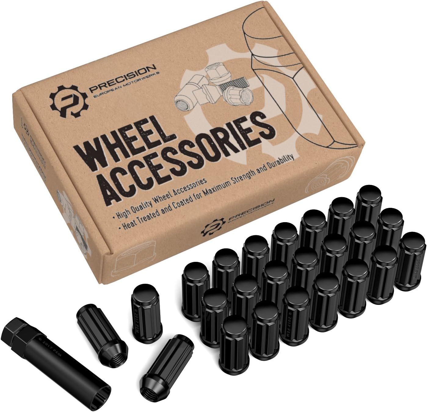 23 Jeep Wrangler JL Factory OEM Stainless M14 x 1.5" Wheel Lug Nuts