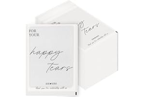 AIOMOB 50 pcs Wedding Tissues Packets For Your Happy Tears Tissues Bags Glassine Travel Tissue Size Packets Bulk items for Wedding Guest Welcome Bags Stuffers