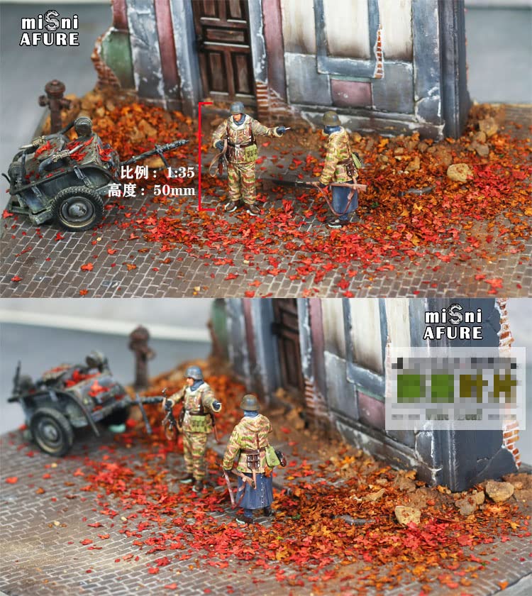 NWFashion 3 X 56ml Box Scenery Leaf Litter Models Simulation Leaf Leaves for Railway Artificial Grass Miniature War Gaming Terrain DIY Model