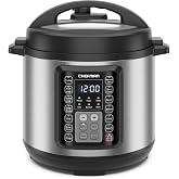 Chefman 13-in-1 Electric Pressure Cooker, 6-Quart Multicooker with Touchscreen Controls, Slow Cooker, Steamer, Saut&eacute;, Soup, Chili, Delay Start &amp; Keep Warm, Stainless Steel