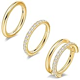 limerencia Titanium Earrings, 3PCS Double Hoop Nose Rings Titanium for Women Men, 16/18G Cartilage Earrings for Helix, Rook, Tragus, Daith, Conch,Implant Grade Piercing Jewelry 6/8/10mm