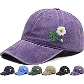 Busnos Flower Baseball Hat Baseball Cap Funny Trucker Hats for Women Cute Distressed Ball Caps Ponytail Hat for Women