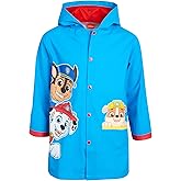 Nickelodeon Boys' Rain Jacket - Hooded Slicker Shell Raincoat: Baby Shark, Paw Patrol (Size: 4-7)