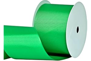 Ribest Green Grosgrain Ribbon, 2 Inch 10 Yard Ribbon for Crafts Gift Wrapping Bows Wedding Party Decoration Bouquet