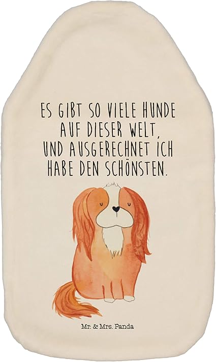 Mr Mrs Panda Warmflasche Mit Bezug Kinderwarmflasche Warmflasche Cavalier King Charles Spaniel Mit Spruch Farb Amazon De Kuche Haushalt