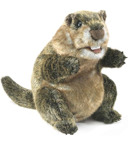 Marionnette écureuil Rouge Folkmanis - Peluche à Main, Animale, Réaliste, Pour Improvisation, Dès 36 Mois