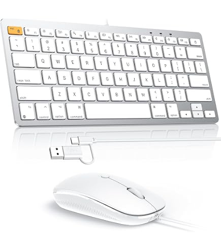 Amazon.com: TECKNET USB Wired Keyboard and Mouse for Mac, Dual