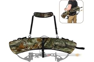 UQM Compound Bow Sling, Quick Release Archery Bow Sling, 2 Carrying Modes Switchable, Adjustable Length & Shoulder Strap, Hunting and Target Practice Accessories, Camouflage Fabric