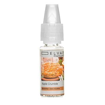 Elvapo Premium Plus E-LIQUIDS, Apple Crumble, 10 ml
