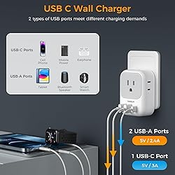 Italy Travel Plug Adapter 2 Pack, TESSAN Italy