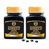 Omega 3 New Zealand Green Lipped Mussel Oil Soft Capsules for Joint Support and Mobility, Heart & Immune Support, No Fishy Aftertaste, 2-Pack, 120Soft caps, 2-Soft caps Per Day, 60 Day Supply