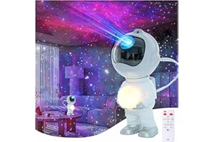 KIVMTAR Astronaut Light Projector，Star Projector，Astronaut Projector，Galaxy Projector for Bedroom Remote Control，Bedroom Decor Aesthetics, Gifts for Kids and Adults (White)